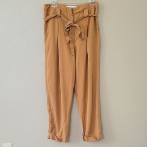 Nectar Clothing Juniors Orange Tencel Wide Leg Trouser Pants - Size Large